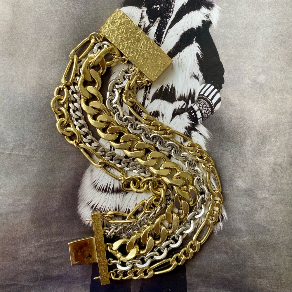 Silpada Multi Chain Bracelet Gold/Silver